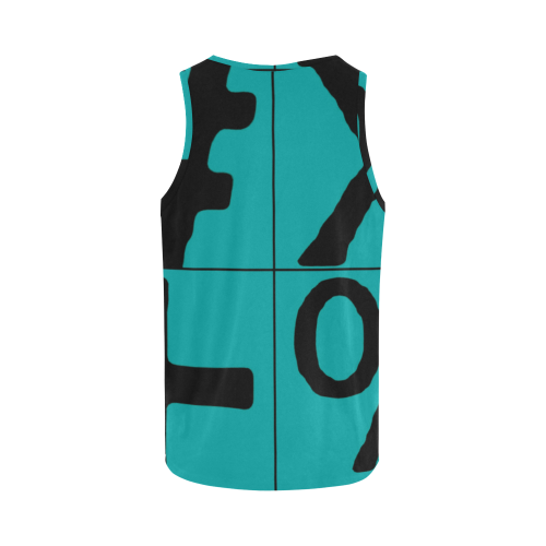 NUMBERS Collection Symbols Black/Teal All Over Print Tank Top for Men (Model T43)