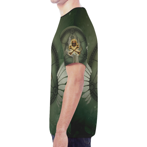 Skull in a hand New All Over Print T-shirt for Men (Model T45)