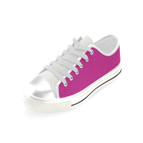 color medium violet red Women's Classic Canvas Shoes (Model 018)