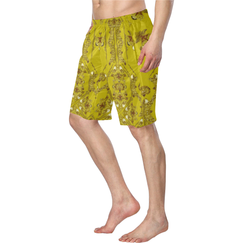 yellow nature Men's Swim Trunk/Large Size (Model L21)