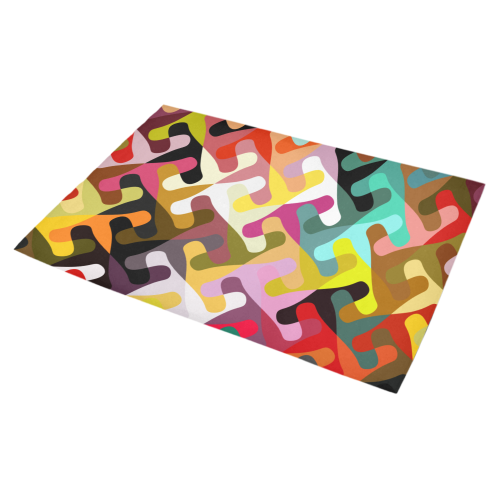 Colorful shapes Azalea Doormat 30" x 18" (Sponge Material)