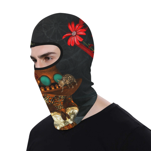 Steampunk skull with rat and hat All Over Print Balaclava