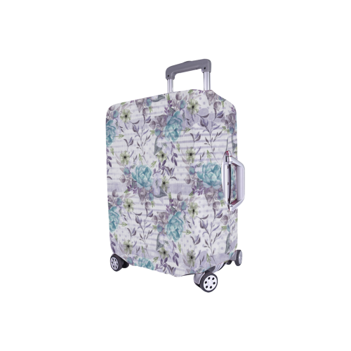 Watercolor Vintage Roses Ribbon Pattern 02 Luggage Cover/Small 18"-21"