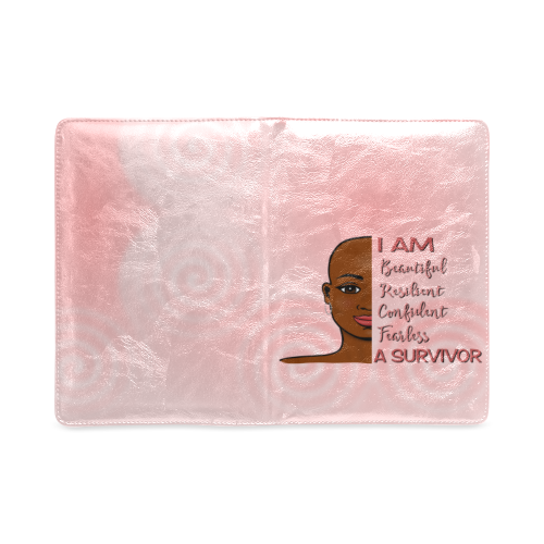 African American Survivor, Beautiful Bald, Black Woman, Pink Custom NoteBook A5