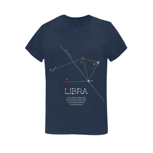 Star Libra Zodiac horoscope funny astrology scales Women's T-Shirt in USA Size (Two Sides Printing)