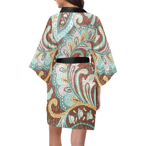 Elegant Turquise Kimono Robe