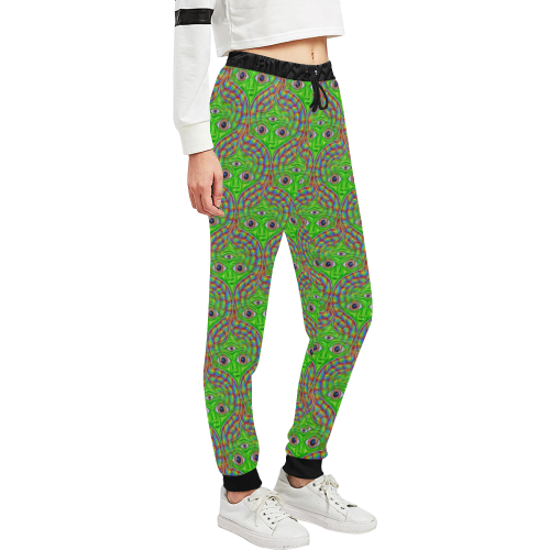 Portrait of an Alien Looking at Sound2.jpg Unisex All Over Print Sweatpants (Model L11)