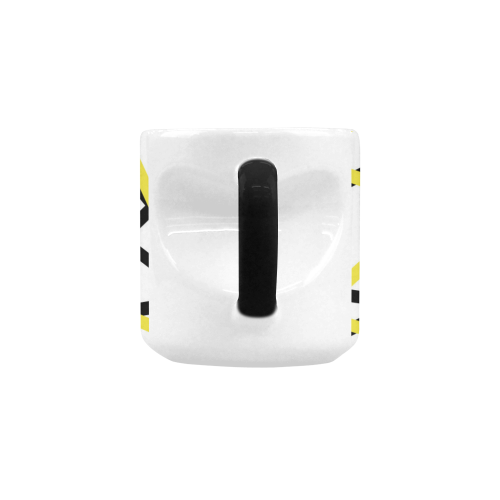 Black and yellow stripes Heart-shaped Morphing Mug