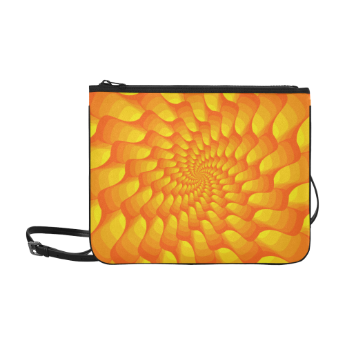 Orange spiral Slim Clutch Bag (Model 1668)