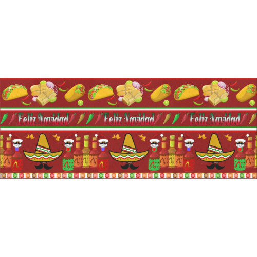 Feliz Navidad Ugly Sweater on Red Gift Wrapping Paper 58"x 23" (1 Roll)