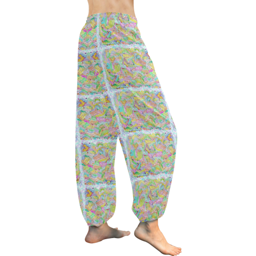 Famous Artist Names and other Art Words Design pants Women's All Over Print Harem Pants (Model L18)