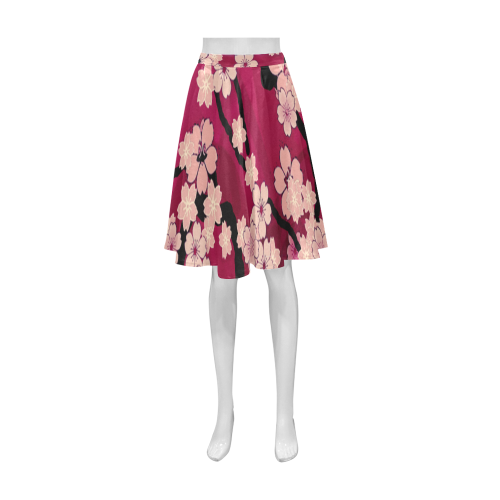 Sakura Breeze Tahiti Sunset Athena Women's Short Skirt (Model D15)