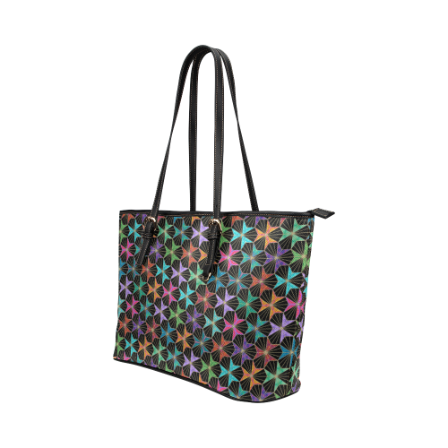 Tri Hexas Leather Tote Bag/Small (Model 1651)