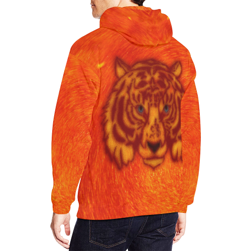 Savety Tiger All Over Print Hoodie for Men (USA Size) (Model H13)