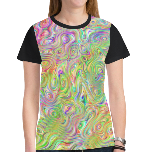 Abstract Art - Wamble Bomb 1 New All Over Print T-shirt for Women (Model T45)