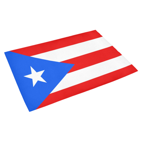 Puerto Rico Flag Azalea Doormat 30" x 18" (Sponge Material)
