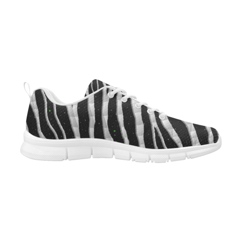 Ripped SpaceTime Stripes - White Men's Breathable Running Shoes (Model 055)
