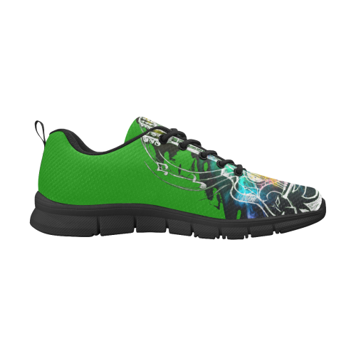 Sem título-1 update copy green Women's Breathable Running Shoes (Model 055)