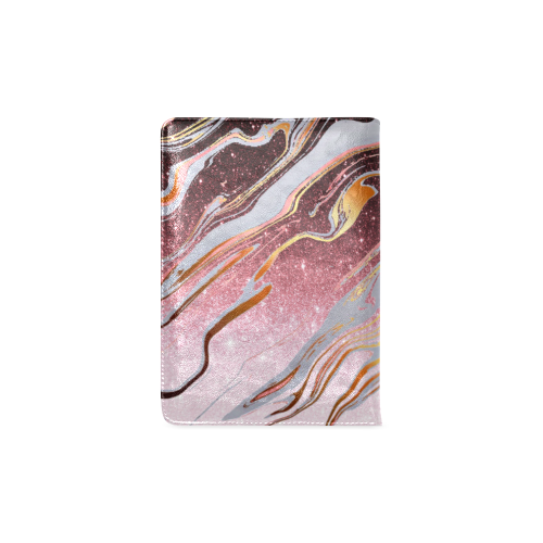 rose gold Glitter gradient marble Custom NoteBook A5