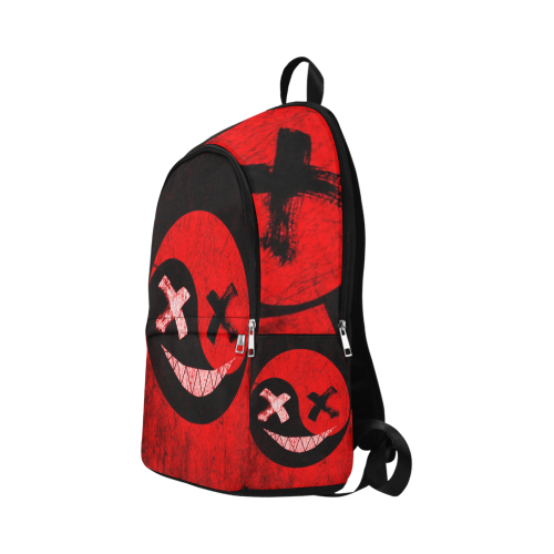 Woke Rave Smiley Red Festival Fabric Backpack for Adult (Model 1659)