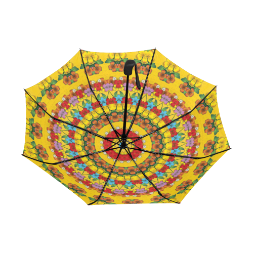 Blooming mandala Anti-UV Auto-Foldable Umbrella (Underside Printing) (U06)