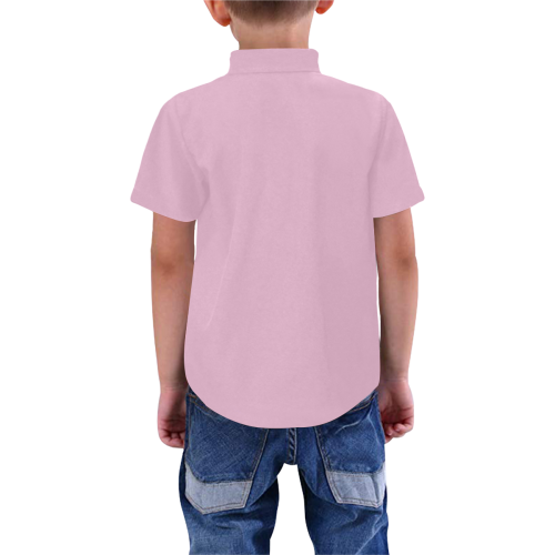 Color Solid Sweet Lilac Boys' All Over Print Short Sleeve Shirt (Model T59)