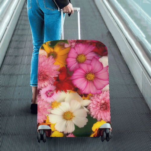 pink cosmos Luggage Cover/Large 26"-28"