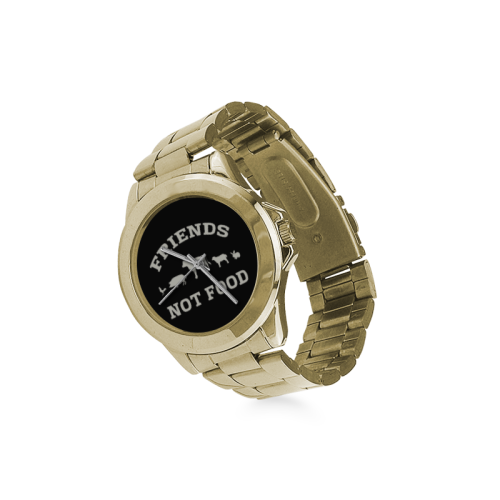 Friends Not Food (Go Vegan) Custom Gilt Watch(Model 101)