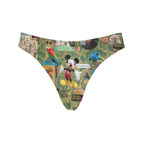 Your Childhood, My Childhood Women's All Over Print Thongs (Model L30)