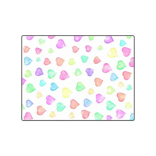Pastel Hearts Blanket 50"x60"