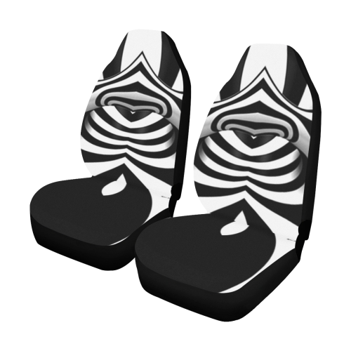Black and White Tunnel Car Seat Covers (Set of 2)