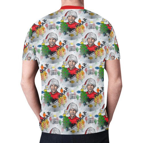Best Christmas Popart by Nico Bielow New All Over Print T-shirt for Men/Large Size (Model T45)