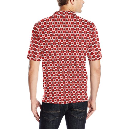 Canadian Flag Polo Shirts Men's All Over Print Polo Shirt (Model T55)