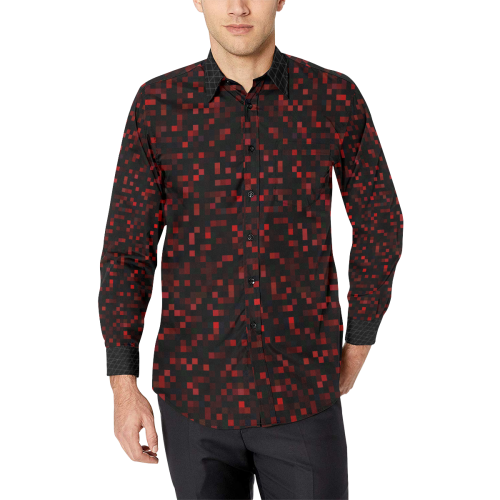 Red Chaos by Artdream Men's All Over Print Casual Dress Shirt (Model T61)