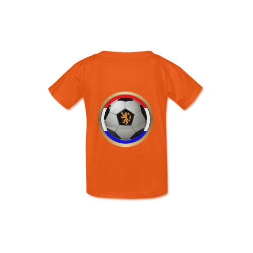 Sports Netherlands Soccer Ball Orange Kid's  Classic T-shirt (Model T22)