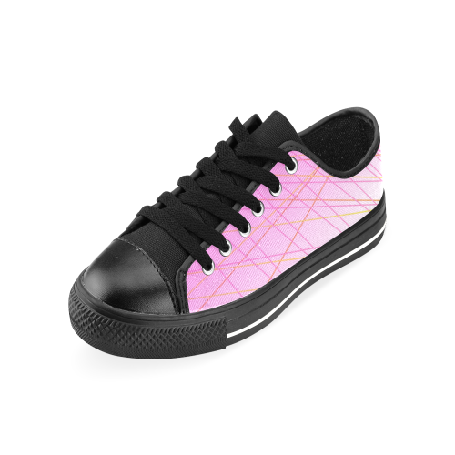 pink--blocks Exotic design lines III Men's Classic Canvas Shoes/Large Size (Model 018)