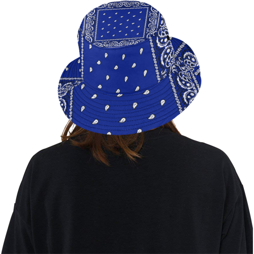 KERCHIEF PATTERN BLUE All Over Print Bucket Hat
