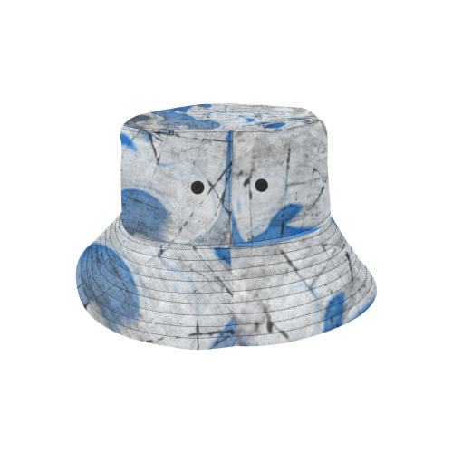 PAINTING ABSTRACT IN BLUE LADYLIKE All Over Print Bucket Hat