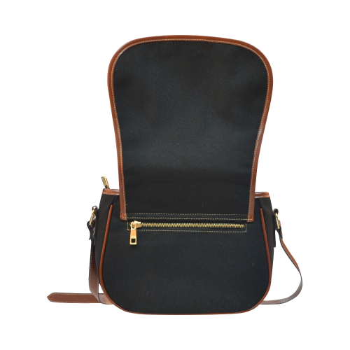 basic black solid color Saddle Bag/Large (Model 1649)