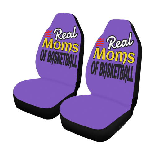 Purple Real Moms of Basketball Car Seat Covers (Set of 2)