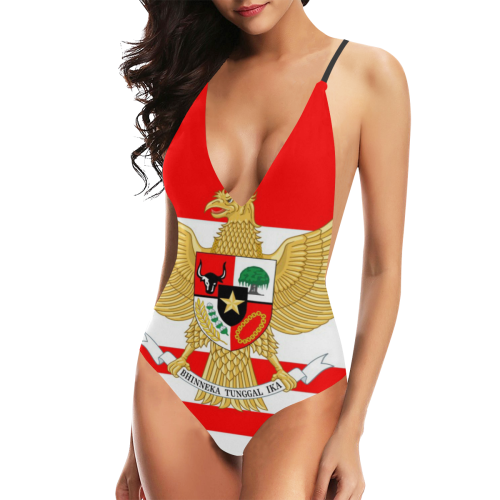 INDONESIA 2 Sexy Lacing Backless One-Piece Swimsuit (Model S10)
