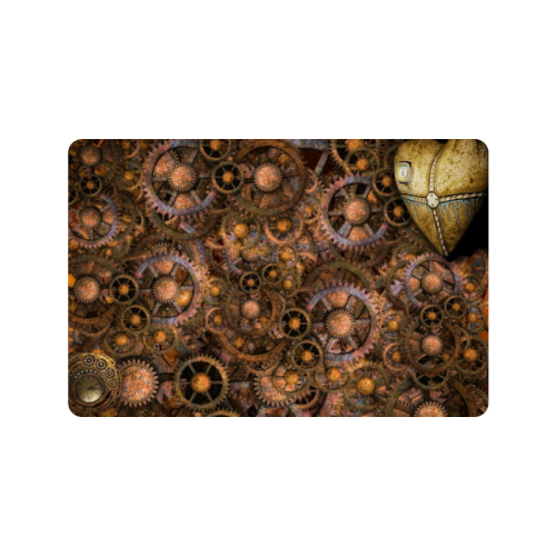 Steampunk Heart Doormat 24"x16"