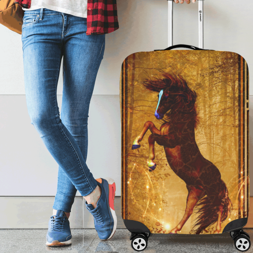 Awesome horse, vintage background Luggage Cover/Large 26"-28"