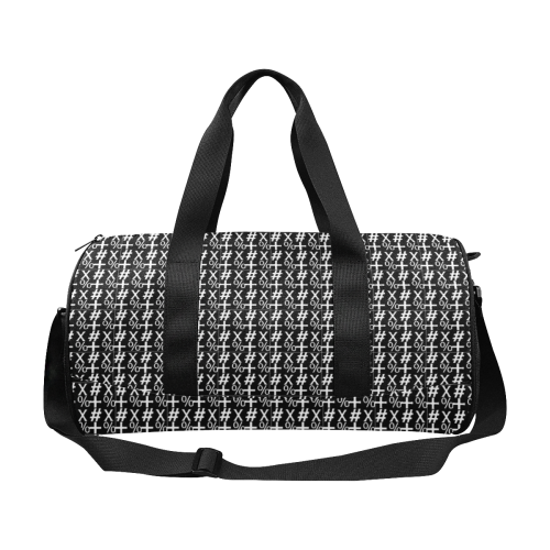 NUMBERS Collection Symbols Black/ White Duffle Bag (Model 1679)