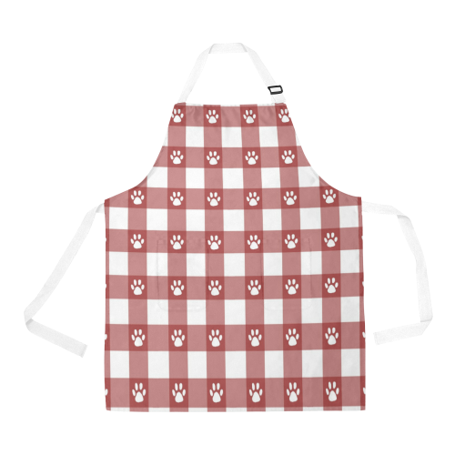 Plaid and paws All Over Print Apron