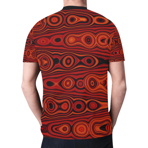 Brown Abstract Pattern New All Over Print T-shirt for Men (Model T45)