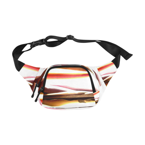 Brown Stripes And Smudges Fanny Pack/Small (Model 1677)