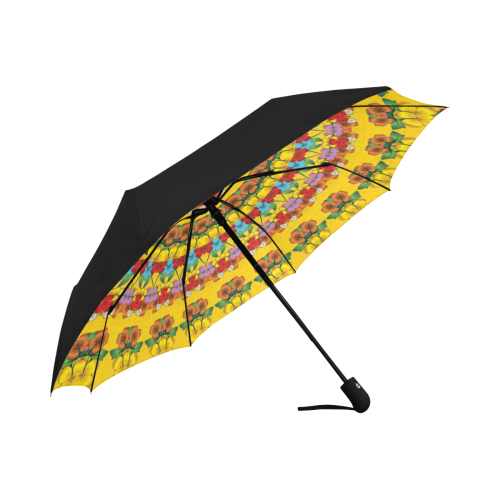Blooming mandala Anti-UV Auto-Foldable Umbrella (Underside Printing) (U06)