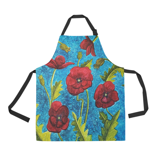 Poppies All Over Print Apron