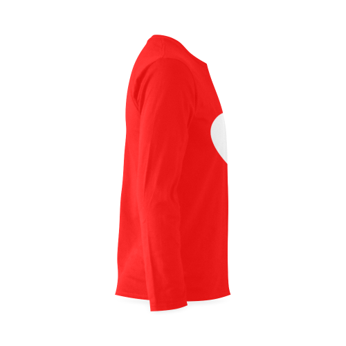 Finger Heart / Red Sunny Men's T-shirt (long-sleeve) (Model T08)